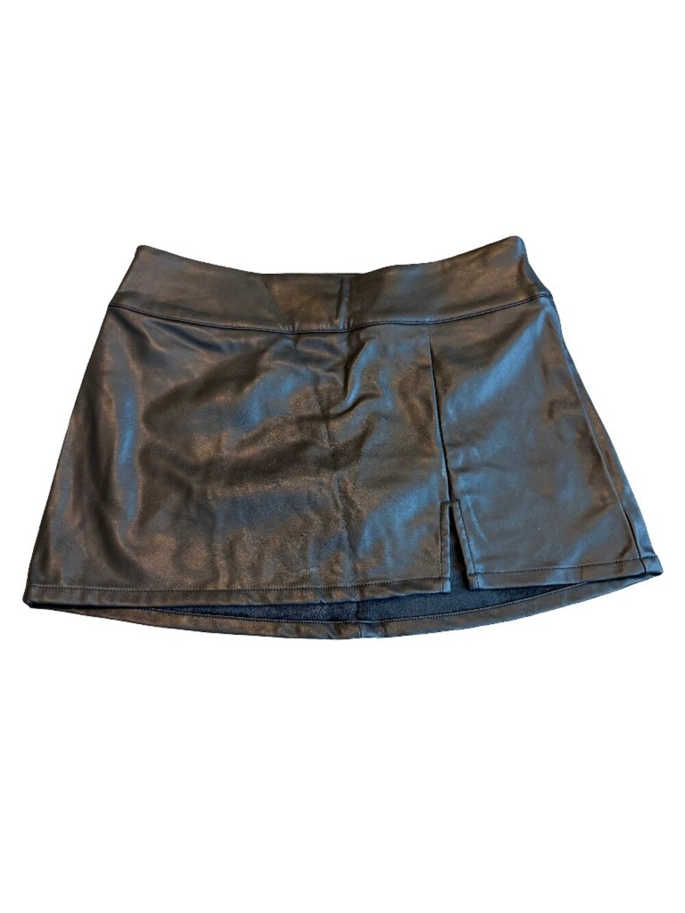 Wild Fable Black Vegan Leather Mini Skort Skirt w/ Shorts Classic Size XS Womens